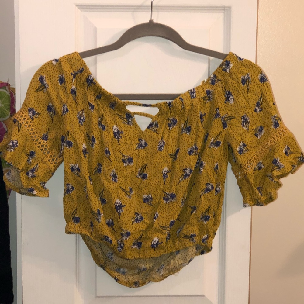 Off the shoulder crop top